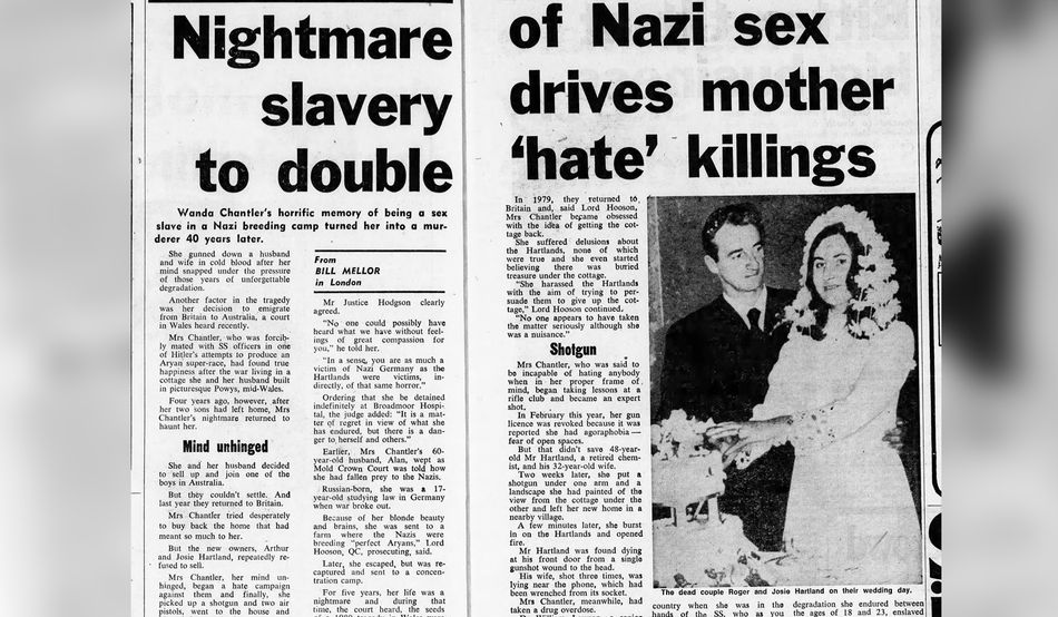 Newspapers published Wanda’s dubious story alongside the Hartlands’ wedding photo. Credit: The Sydney Morning Herald