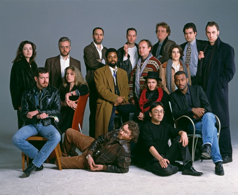 Hats off: Okri, centre, was selected as one of Granta’s Best Young Novelists in 1993. Image: David Montgomery / Hulton Archive / Getty Images