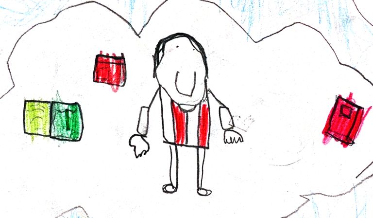 Artwork by Zain Irfan, aged six