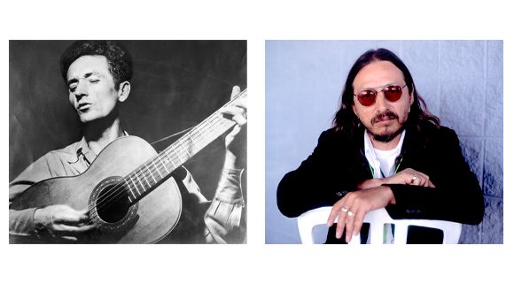 Woody Guthrie and John Trudell © Bettmann; Paul Natkin