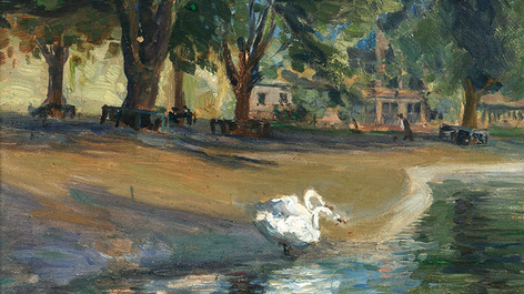 Detail from “Im Englischen Garten” (1929) by Rudolf Schramm-Zittau