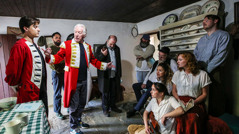 Houseproud poverty: a performance of Friel’s “Translations” staged at Weaver’s Cottage near Donegal. Image: Lorcan Doherty