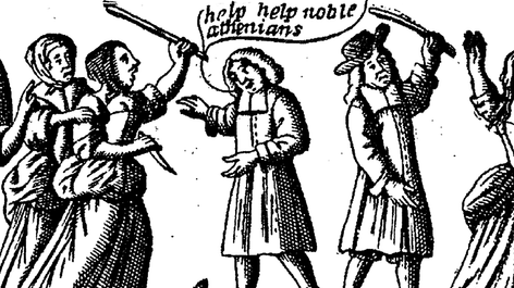 The dispensers of good sense: a satirical take on the Athenian Society by Frederick Hendrik Van Hove, 1692. Image: Photo 12 / Alamy