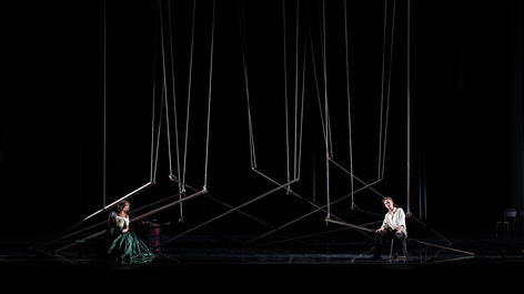 ‘A labyrinth to be lost in…’ The set for ‘The Turn of the Screw’, with Ian Bostridge seated on the right. Image: Fabrizio Sansoni
